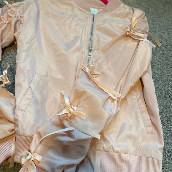 ELLISON pink bomber jacket with bows - Picture 7 of 10